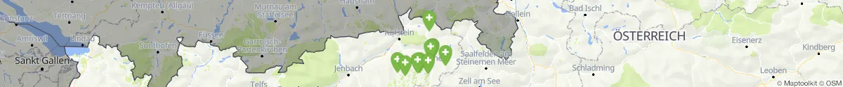 Kartenansicht für Apotheken-Notdienste in der Nähe von Kitzbühel (Tirol)